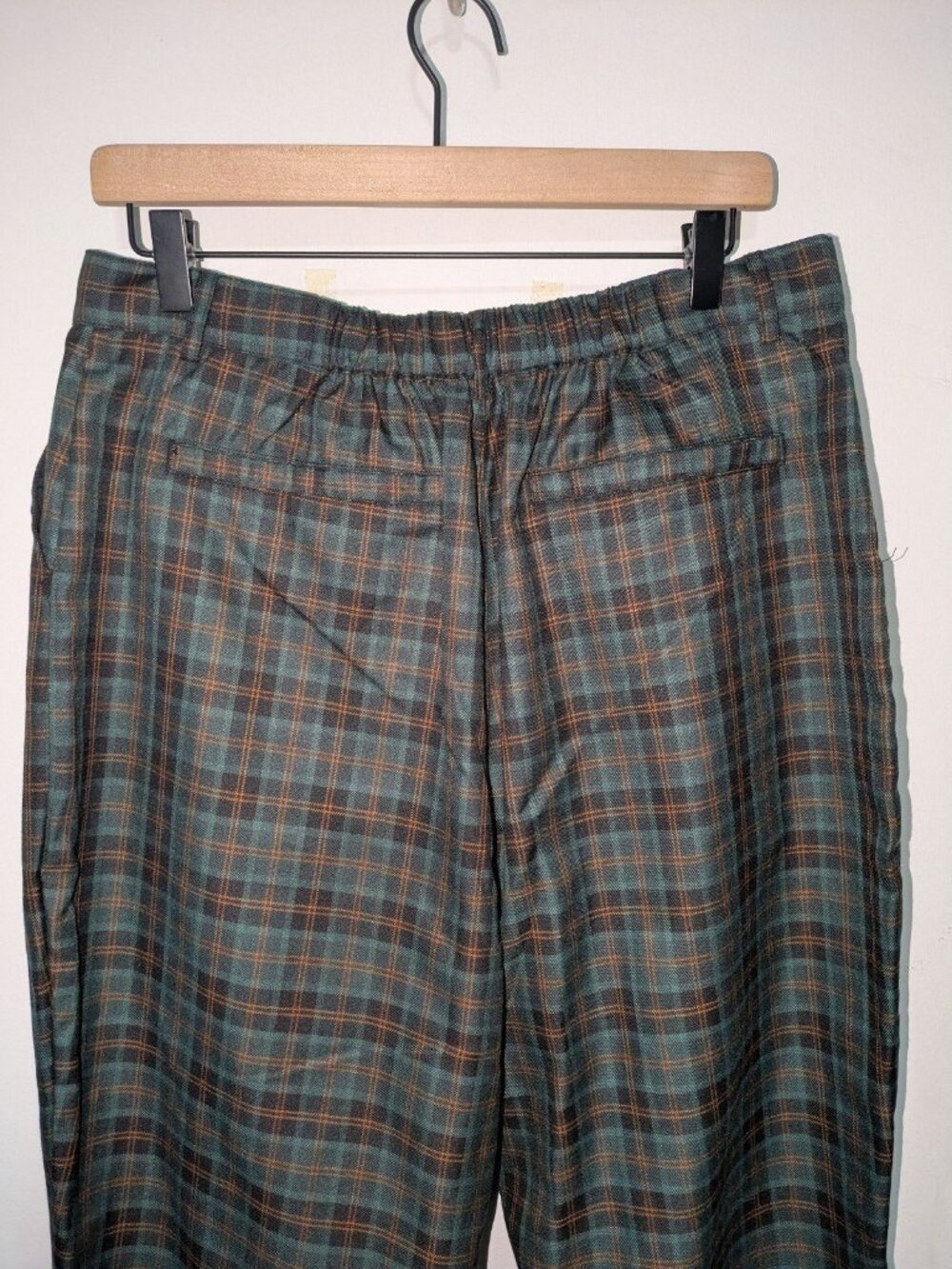Disturbia Nightingale Split Tapered Trousers UK 16 / US 12 Green Plaid